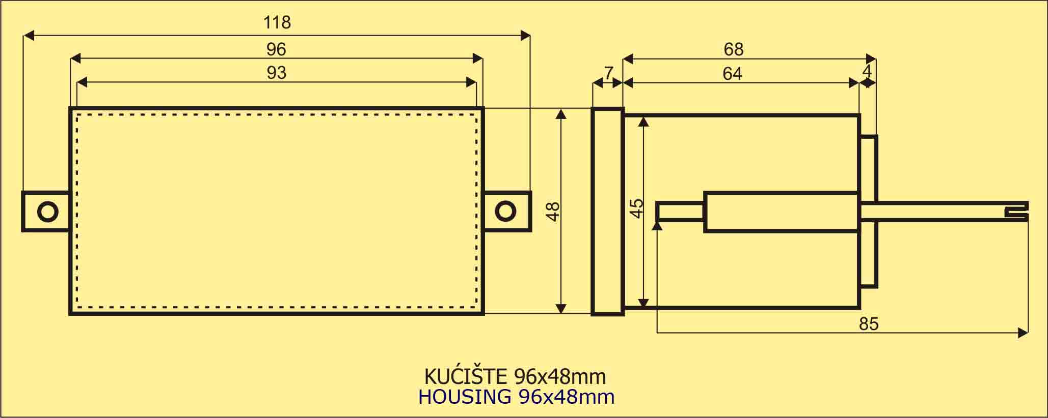 KUĆIŠTE 96X48mm